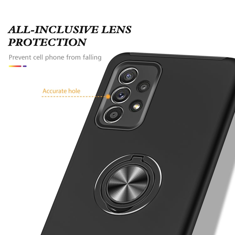 For Samsung Galaxy A52 PC + TPU Shockproof Magnetic Protective Case with Invisible Ring Holder(Black) by buy2fix