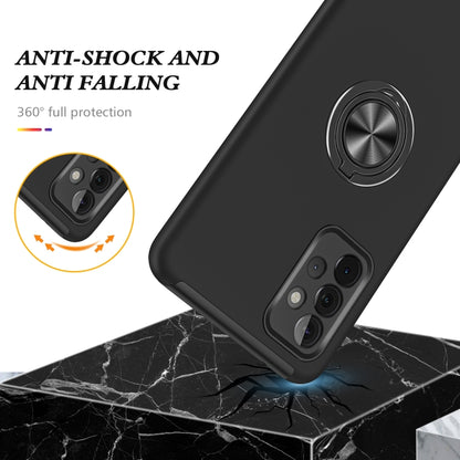 For Samsung Galaxy A72 PC + TPU Shockproof Magnetic Protective Case with Invisible Ring Holder(Black) - Galaxy Phone Cases by buy2fix | Online Shopping UK | buy2fix