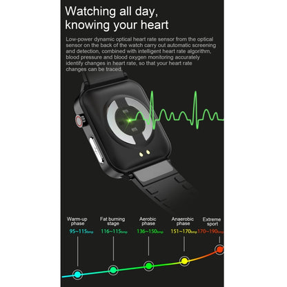 E86 1.7 inch TFT Color Screen IP68 Waterproof Smart Watch, Support Blood Oxygen Monitoring / Body Temperature Monitoring / AI Medical Diagnosis, Style: Steel Strap(Black) by buy2fix