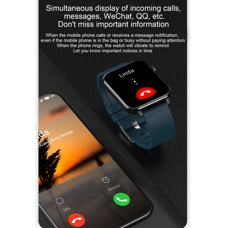 E86 1.7 inch TFT Color Screen IP68 Waterproof Smart Watch, Support Blood Oxygen Monitoring / Body Temperature Monitoring / AI Medical Diagnosis, Style: Steel Strap(Black) by buy2fix