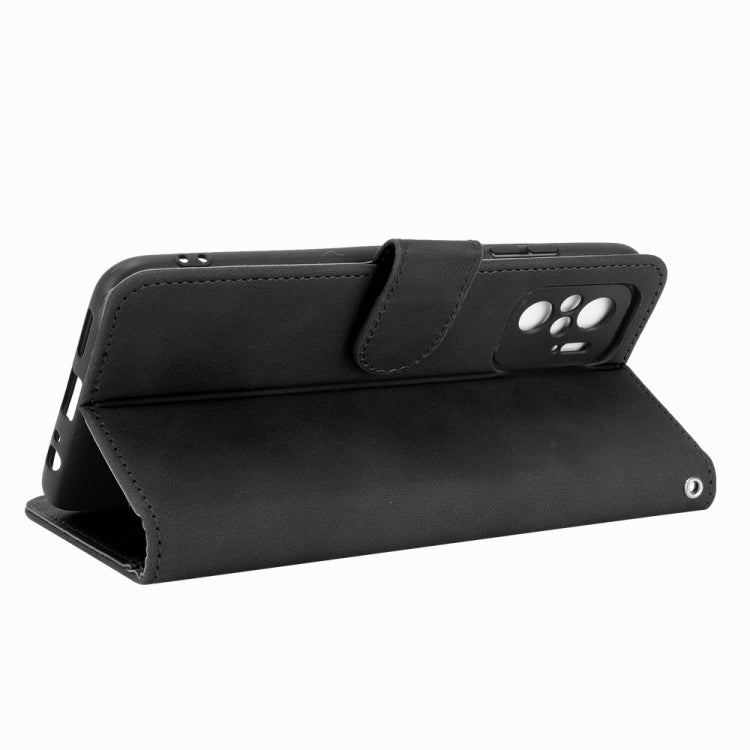 For Xiaomi Redmi Note 10S Solid Color Skin Feel Magnetic Buckle Horizontal Flip Calf Texture PU Leather Case with Holder & Card Slots & Wallet(Black) - Xiaomi Cases by buy2fix | Online Shopping UK | buy2fix