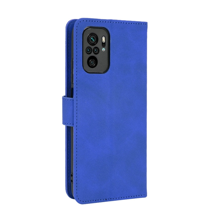 For Xiaomi Redmi Note 10S Solid Color Skin Feel Magnetic Buckle Horizontal Flip Calf Texture PU Leather Case with Holder & Card Slots & Wallet(Blue) - Xiaomi Cases by buy2fix | Online Shopping UK | buy2fix