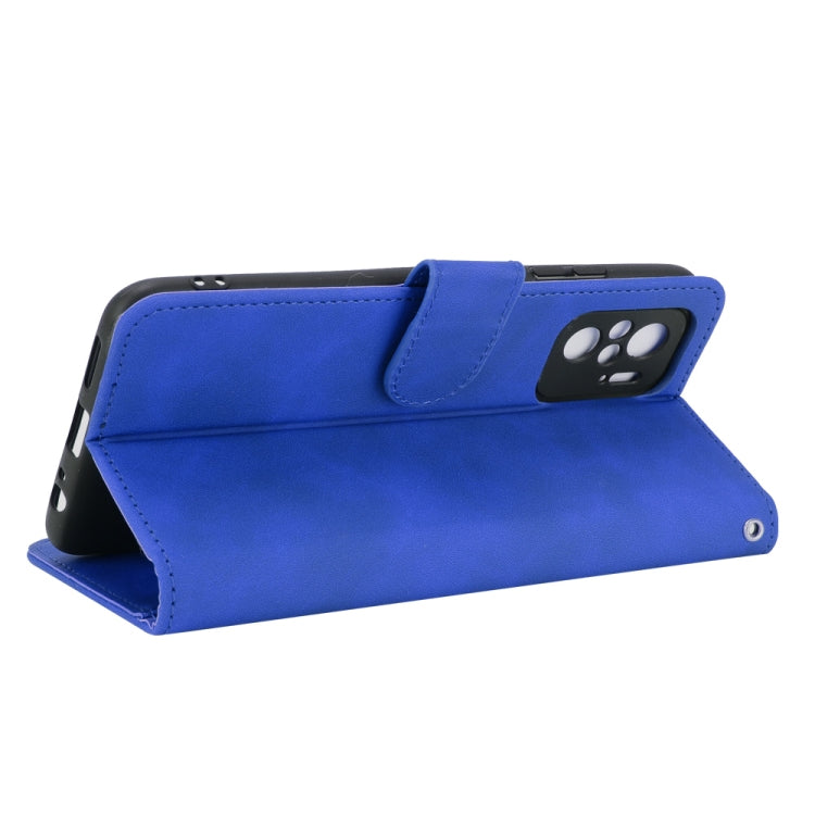 For Xiaomi Redmi Note 10S Solid Color Skin Feel Magnetic Buckle Horizontal Flip Calf Texture PU Leather Case with Holder & Card Slots & Wallet(Blue) - Xiaomi Cases by buy2fix | Online Shopping UK | buy2fix