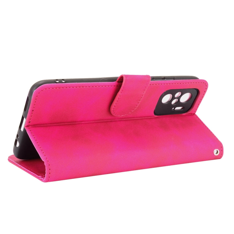For Xiaomi Redmi Note 10S Solid Color Skin Feel Magnetic Buckle Horizontal Flip Calf Texture PU Leather Case with Holder & Card Slots & Wallet(Rose Red) - Xiaomi Cases by buy2fix | Online Shopping UK | buy2fix