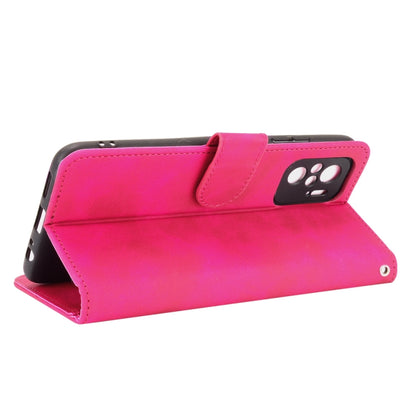 For Xiaomi Redmi Note 10S Solid Color Skin Feel Magnetic Buckle Horizontal Flip Calf Texture PU Leather Case with Holder & Card Slots & Wallet(Rose Red) - Xiaomi Cases by buy2fix | Online Shopping UK | buy2fix