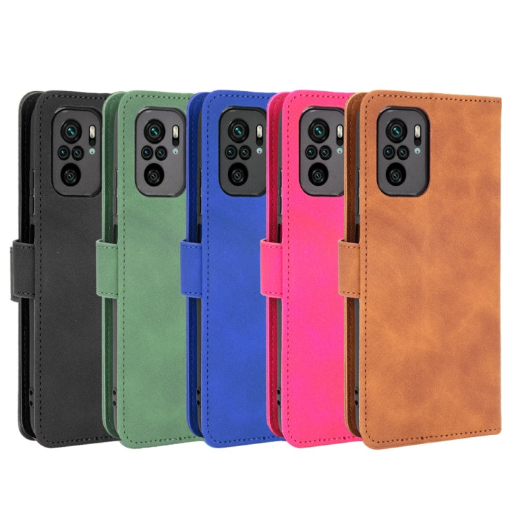 For Xiaomi Redmi Note 10S Solid Color Skin Feel Magnetic Buckle Horizontal Flip Calf Texture PU Leather Case with Holder & Card Slots & Wallet(Rose Red) - Xiaomi Cases by buy2fix | Online Shopping UK | buy2fix