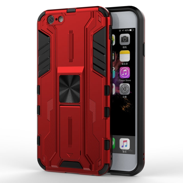 For iPhone SE 2022 / SE 2020 / 8 / 7 Supersonic PC + TPU Shock-proof Protective Case with Holder(Red) - iPhone SE 2022 / 2020 / 8 / 7 Cases by buy2fix | Online Shopping UK | buy2fix