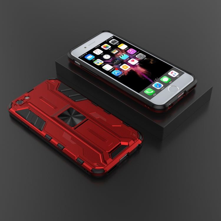 For iPhone SE 2022 / SE 2020 / 8 / 7 Supersonic PC + TPU Shock-proof Protective Case with Holder(Red) - iPhone SE 2022 / 2020 / 8 / 7 Cases by buy2fix | Online Shopping UK | buy2fix