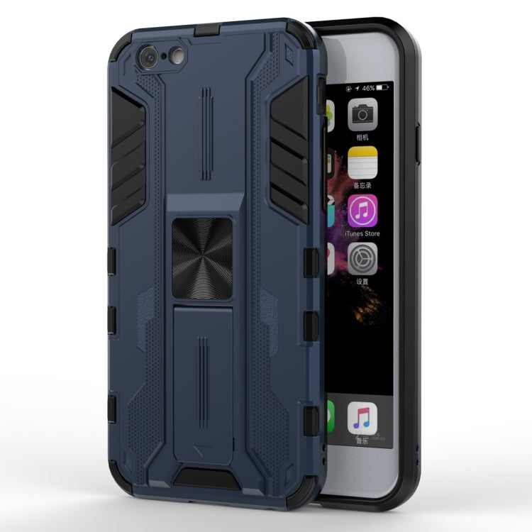 For iPhone SE 2022 / SE 2020 / 8 / 7 Supersonic PC + TPU Shock-proof Protective Case with Holder(Dark Blue) - iPhone SE 2022 / 2020 / 8 / 7 Cases by buy2fix | Online Shopping UK | buy2fix