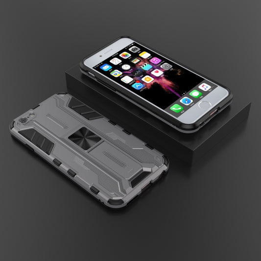 For iPhone SE 2022 / SE 2020 / 8 / 7 Supersonic PC + TPU Shock-proof Protective Case with Holder(Gray) - iPhone SE 2022 / 2020 / 8 / 7 Cases by buy2fix | Online Shopping UK | buy2fix