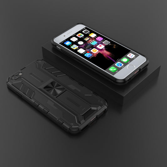 For iPhone SE 2022 / SE 2020 / 8 / 7 Supersonic PC + TPU Shock-proof Protective Case with Holder(Black) - iPhone SE 2022 / 2020 / 8 / 7 Cases by buy2fix | Online Shopping UK | buy2fix