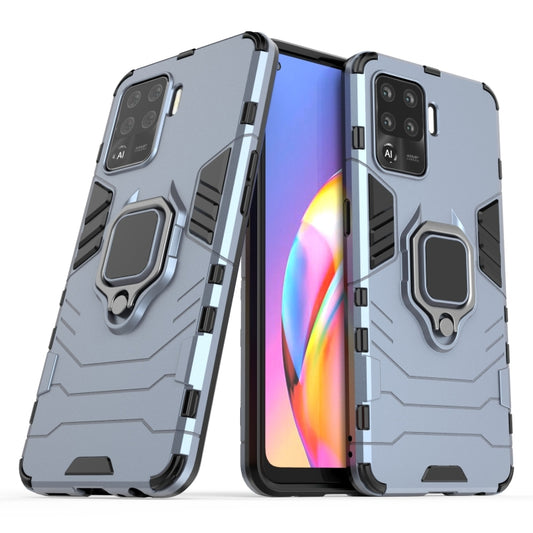 For OPPO A94 Shockproof PC + TPU Protective Case with Magnetic Ring Holder(Navy Blue) - OPPO Cases by buy2fix | Online Shopping UK | buy2fix