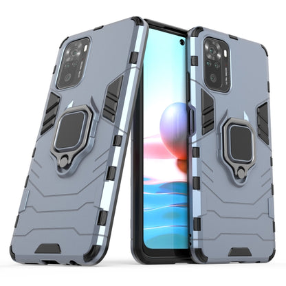 For Xiaomi Redmi Note 10 4G Shockproof PC + TPU Protective Case with Magnetic Ring Holder(Navy Blue) - Xiaomi Cases by buy2fix | Online Shopping UK | buy2fix