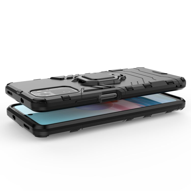 For Xiaomi Redmi Note 10 4G Shockproof PC + TPU Protective Case with Magnetic Ring Holder(Red) - Xiaomi Cases by buy2fix | Online Shopping UK | buy2fix