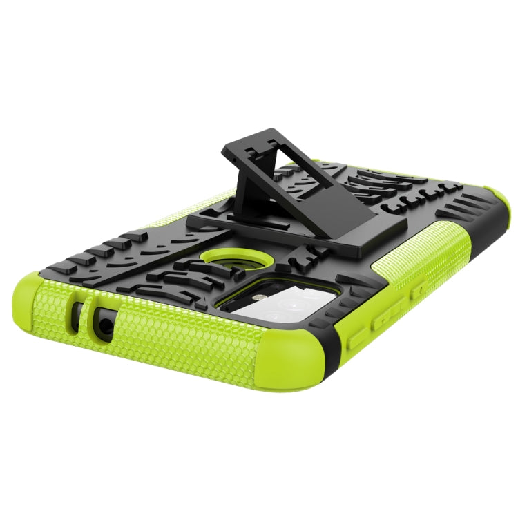 For Motorola Moto G30 Tire Texture Shockproof TPU+PC Protective Case with Holder(Green) - Motorola Cases by buy2fix | Online Shopping UK | buy2fix