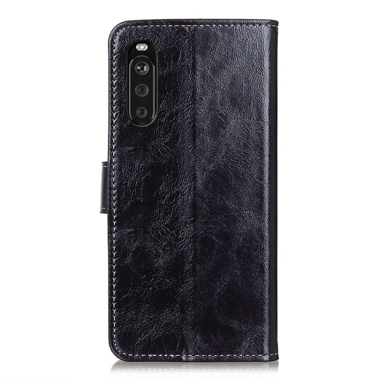 For Sony Xperia 10 III Retro Crazy Horse Texture Horizontal Flip Leather Case with Holder & Card Slots & Photo Frame & Wallet(Black) by buy2fix