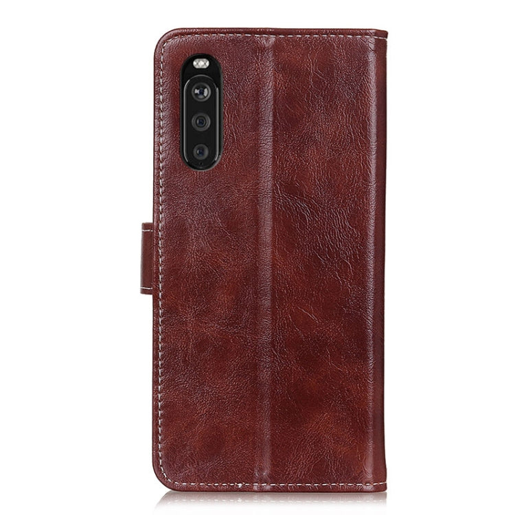 For Sony Xperia 10 III Retro Crazy Horse Texture Horizontal Flip Leather Case with Holder & Card Slots & Photo Frame & Wallet(Brown) by buy2fix
