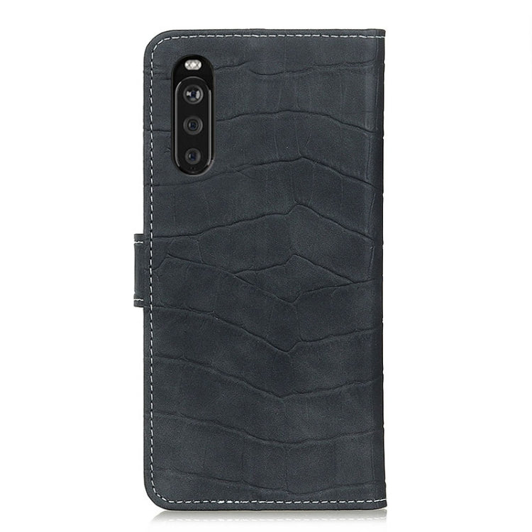 For Sony Xperia 10 III Crocodile Texture Horizontal Flip Leather Case with Holder & Card Slots & Wallet & Photo Frame(Black) by buy2fix