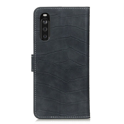 For Sony Xperia 10 III Crocodile Texture Horizontal Flip Leather Case with Holder & Card Slots & Wallet & Photo Frame(Black) by buy2fix