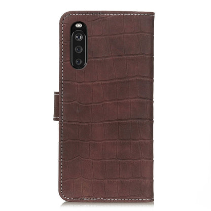 For Sony Xperia 10 III Crocodile Texture Horizontal Flip Leather Case with Holder & Card Slots & Wallet & Photo Frame(Brown) by buy2fix