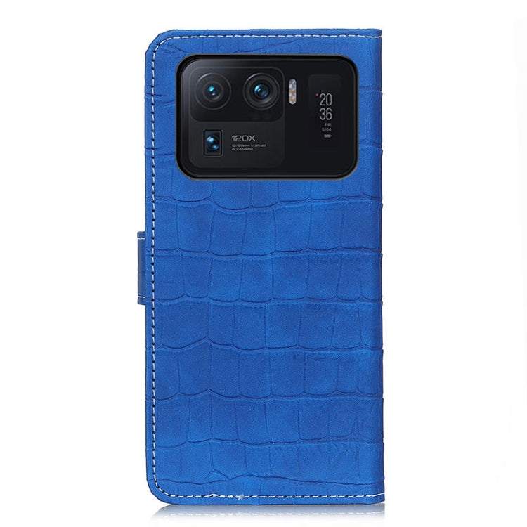 For Xiaomi Mi 11 Ultra Crocodile Texture Horizontal Flip Leather Case with Holder & Card Slots & Wallet & Photo Frame(Blue) - Xiaomi Cases by buy2fix | Online Shopping UK | buy2fix