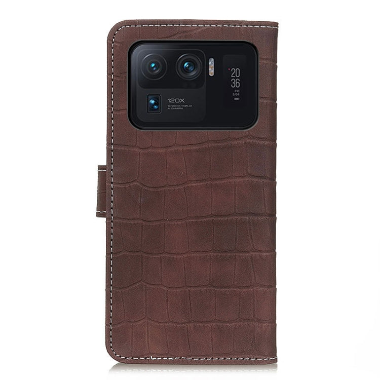 For Xiaomi Mi 11 Ultra Crocodile Texture Horizontal Flip Leather Case with Holder & Card Slots & Wallet & Photo Frame(Brown) - Xiaomi Cases by buy2fix | Online Shopping UK | buy2fix