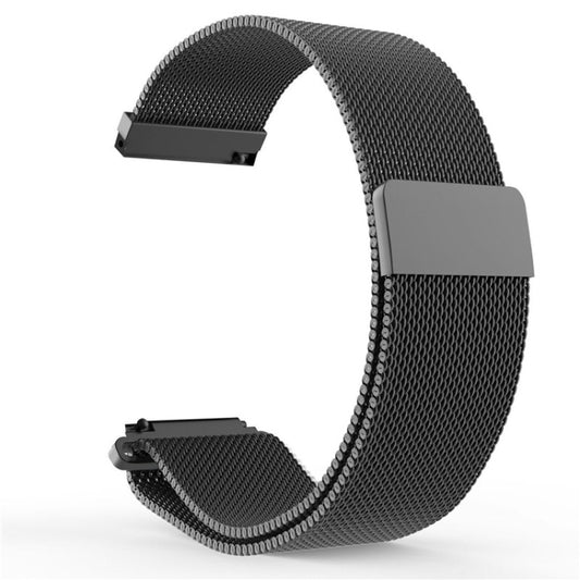 22mm Milanese Stainless Steel Replacement Watchband for Huawei Watch GT2 Pro / Amazfit GTR 2(Black) - Watch Bands by buy2fix | Online Shopping UK | buy2fix