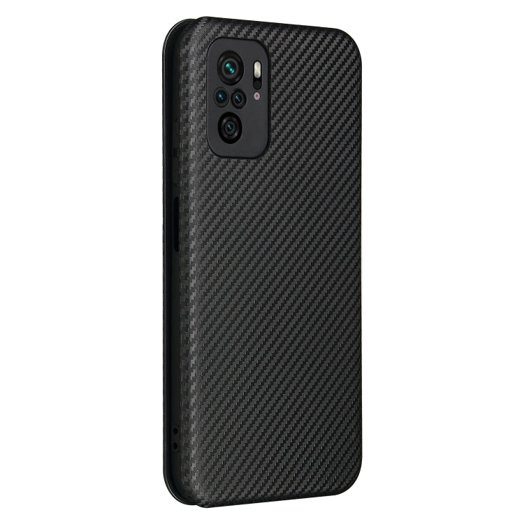 For Xiaomi Redmi Note 10 Pro Carbon Fiber Texture Horizontal Flip TPU + PC + PU Leather Case with Card Slot(Black) - Xiaomi Cases by buy2fix | Online Shopping UK | buy2fix
