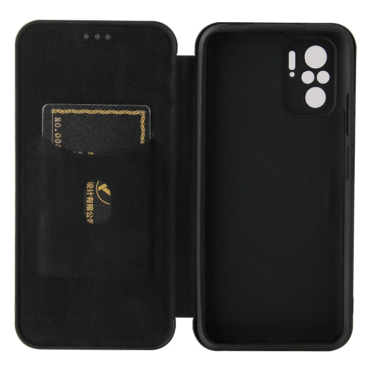 For Xiaomi Redmi Note 10 Pro Carbon Fiber Texture Horizontal Flip TPU + PC + PU Leather Case with Card Slot(Black) - Xiaomi Cases by buy2fix | Online Shopping UK | buy2fix