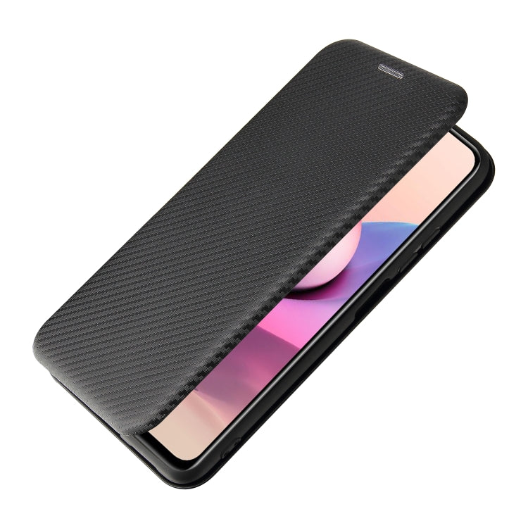For Xiaomi Redmi Note 10 Pro Carbon Fiber Texture Horizontal Flip TPU + PC + PU Leather Case with Card Slot(Black) - Xiaomi Cases by buy2fix | Online Shopping UK | buy2fix