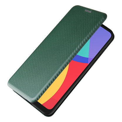 For alcatel 1S (2021) Carbon Fiber Texture Horizontal Flip TPU + PC + PU Leather Case with Card Slot(Green) - Alcatel Cases by buy2fix | Online Shopping UK | buy2fix