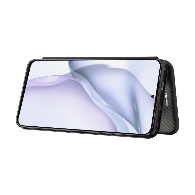 For Huawei P50 Pro Carbon Fiber Texture Horizontal Flip TPU + PC + PU Leather Case with Card Slot(Black) - Huawei Cases by buy2fix | Online Shopping UK | buy2fix
