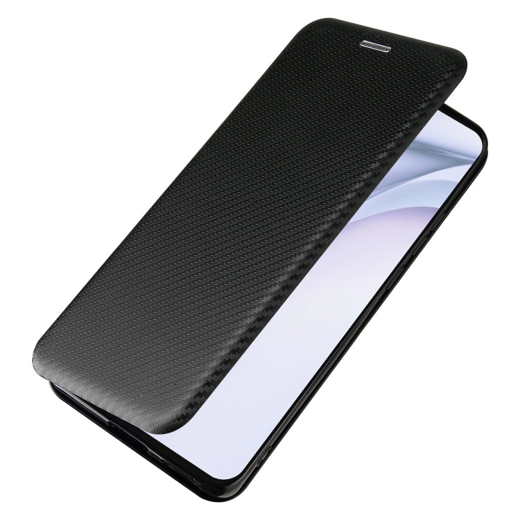 For Huawei P50 Pro Carbon Fiber Texture Horizontal Flip TPU + PC + PU Leather Case with Card Slot(Black) - Huawei Cases by buy2fix | Online Shopping UK | buy2fix