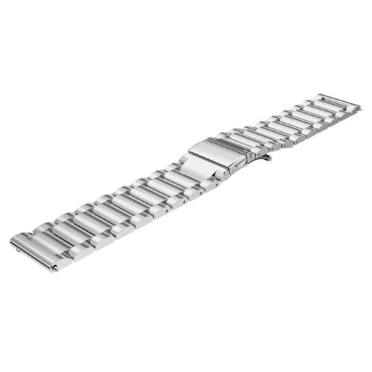 20mm Three Flat Buckle Stainless Steel Replacement Watchband for Samsung Galaxy Watch Active 2 / Amazfit GTS 2(Silver) - Watch Bands by buy2fix | Online Shopping UK | buy2fix