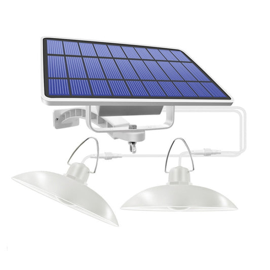 2 in 1 Solar Light Landscape Courtyard Corridor Lighting 32-LED Retro Chandelier, Light Color:Warm Light(White Lampshade) - Solar Lights by buy2fix | Online Shopping UK | buy2fix