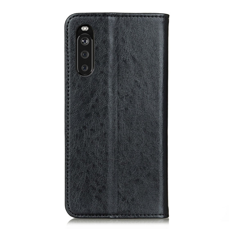 For Sony Xperia 10 III Magnetic Crazy Horse Texture Horizontal Flip Leather Case with Holder & Card Slots & Wallet(Black) by buy2fix