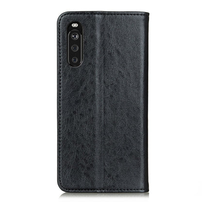 For Sony Xperia 10 III Magnetic Crazy Horse Texture Horizontal Flip Leather Case with Holder & Card Slots & Wallet(Black) by buy2fix