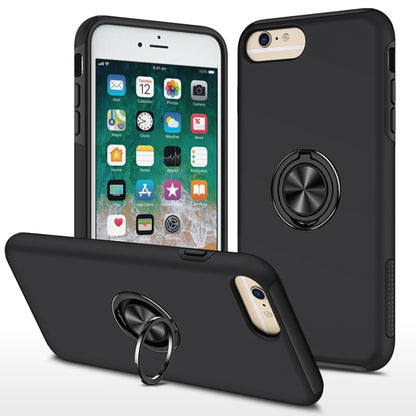 Magnetic Ring Kickstand Shockproof Phone Case For iPhone 6 Plus(Black) - More iPhone Cases by buy2fix | Online Shopping UK | buy2fix
