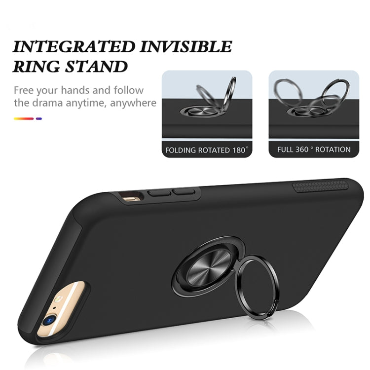 Magnetic Ring Kickstand Shockproof Phone Case For iPhone 6 Plus(Black) - More iPhone Cases by buy2fix | Online Shopping UK | buy2fix