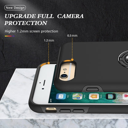 Magnetic Ring Kickstand Shockproof Phone Case For iPhone 6 Plus(Black) - More iPhone Cases by buy2fix | Online Shopping UK | buy2fix