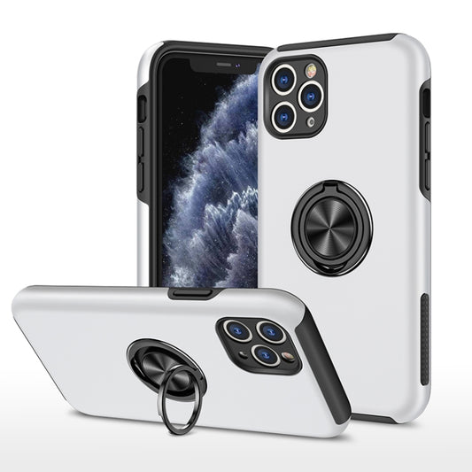 For iPhone 11 Pro Magnetic Ring Kickstand Shockproof Phone Case (Silver) - iPhone 11 Pro Cases by buy2fix | Online Shopping UK | buy2fix