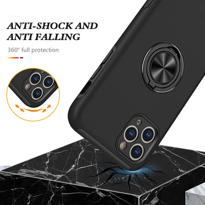 For iPhone 11 Pro Max Magnetic Ring Kickstand Shockproof Phone Case (Black) - iPhone 11 Pro Max Cases by buy2fix | Online Shopping UK | buy2fix
