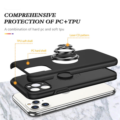 For iPhone 11 Pro Max Magnetic Ring Kickstand Shockproof Phone Case (Black) - iPhone 11 Pro Max Cases by buy2fix | Online Shopping UK | buy2fix
