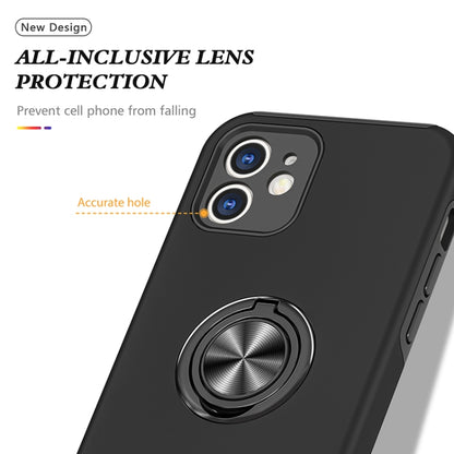 For iPhone 12 Magnetic Ring Kickstand Shockproof Phone Case(Black) - iPhone 12 / 12 Pro Cases by buy2fix | Online Shopping UK | buy2fix