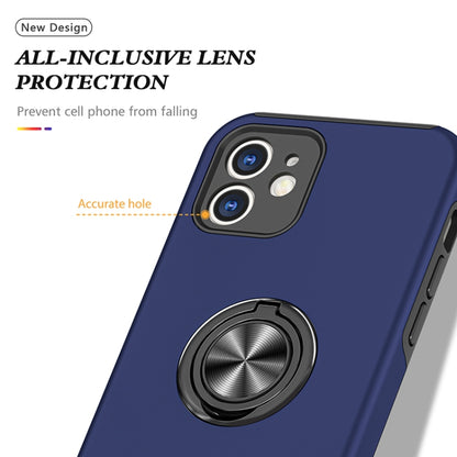 For iPhone 12 Magnetic Ring Kickstand Shockproof Phone Case(Blue) - iPhone 12 / 12 Pro Cases by buy2fix | Online Shopping UK | buy2fix