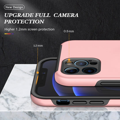 For iPhone 12 Pro Max Magnetic Ring Kickstand Shockproof Phone Case(Rose Gold) - iPhone 12 Pro Max Cases by buy2fix | Online Shopping UK | buy2fix