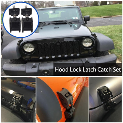 A5314 Car Hood Lock Kit for Jeep Wrangler JK Unlimited 2007-2017 - Locks & Hasps by buy2fix | Online Shopping UK | buy2fix