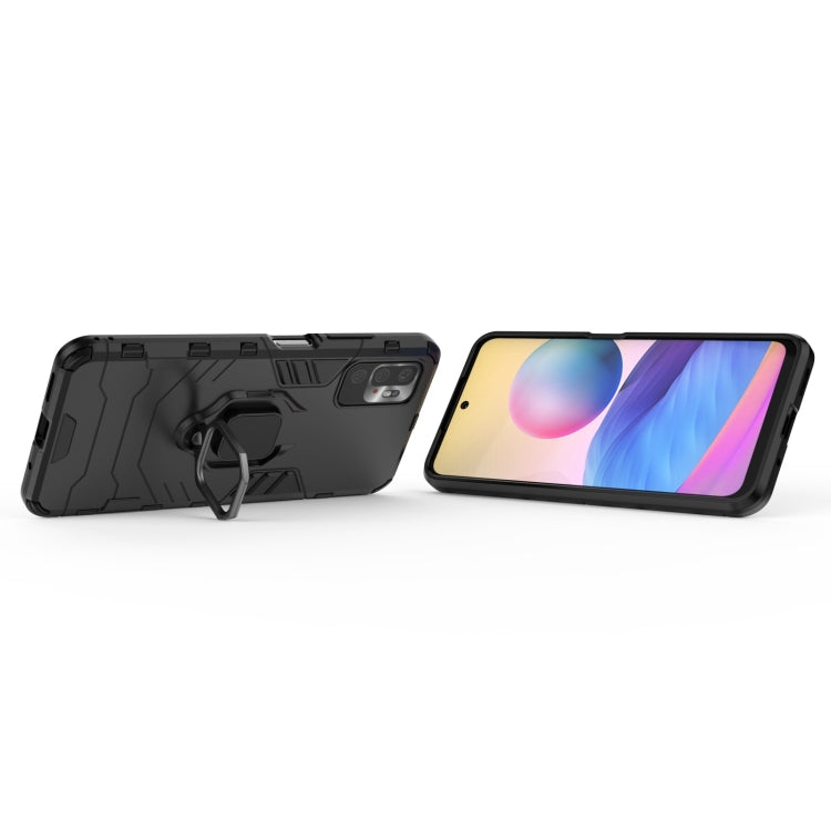 For Xiaomi Redmi Note 10 5G Shockproof PC + TPU Protective Case with Magnetic Ring Holder(Black) - Xiaomi Cases by buy2fix | Online Shopping UK | buy2fix