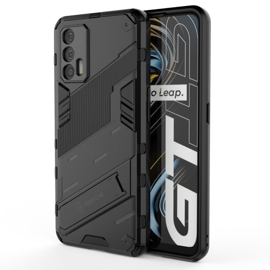 For OPPO Realme GT 5G Punk Armor 2 in 1 PC + TPU Shockproof Case with Invisible Holder(Black) - Realme Cases by buy2fix | Online Shopping UK | buy2fix