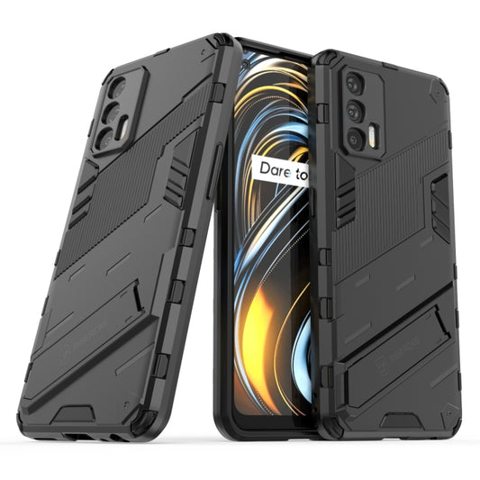 For OPPO Realme GT 5G Punk Armor 2 in 1 PC + TPU Shockproof Case with Invisible Holder(Black) - Realme Cases by buy2fix | Online Shopping UK | buy2fix